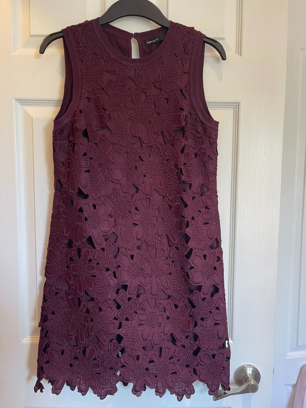Karen Millen: midi dress in burgundy
